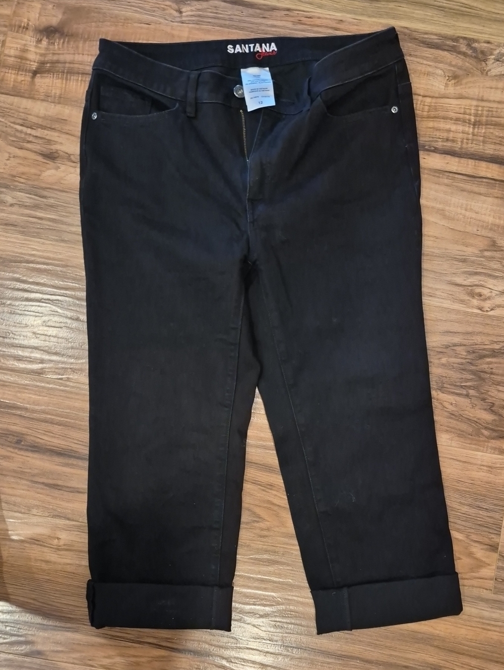 💥💙 NWOT SANATANA JEANS Women’s Black Capri Jeans